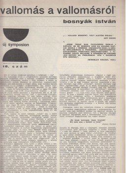Fehér Kálmán - Új symposion 18.szám, Budapest 1966 antikvár könyv