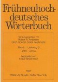 Anderson, Robert R. (szerk.),Goebel, Ulrich (szerk.),Reichmann, Oskar (szerk.) - Frühneuhochdeutsches Wörterbuch Band 1 Lieferung 2