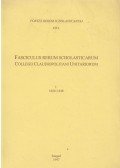 Edit Dományházi,Miklós Latzkovits - Fasciculus rerum scholasticarum Collegii Claudiopolitani Unitariorum 1626-1648 1.