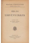 Dr. Térfy Gyula - 1926. évi törvénycikkek