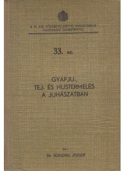 Dr. Schandl József - Gyapjú-, tej- és hústermelés a juhászatban, Budapest 1939 antikvár könyv