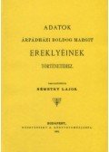 Némethy Lajos - AdatokÁrpádházi Boldog Margit ereklyéinek történetéhez