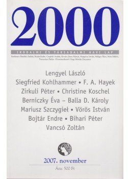 Trencsényi Balázs - 2000 Folyóirat 2007/11 Trencsényi Balázs - 2000 Folyóirat 2007/11, Budapest 2007 antikvár könyv