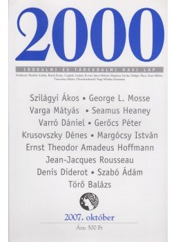 Trencsényi Balázs - 2000 Folyóirat 2007/10 Trencsényi Balázs - 2000 Folyóirat 2007/10, Budapest 2007 antikvár könyv