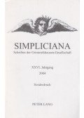 Tüskés Gábor,Dieter Breuer (szerk.) - Simpliciana - Schriften der Grimmelshausen-Gesellschaft XXVI. Jahrgang 2004 - Sonderdruck (dedikált)