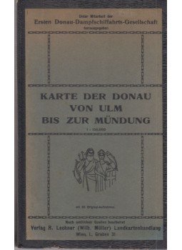  - Karte von der Donau von Ulm bis zur Mündung, Wien 0 antikvár könyv