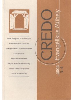 Berecz Ágnes - Credo 2002/3-4 Berecz Ágnes - Credo 2002/3-4, Budapest 2002 antikvár könyv