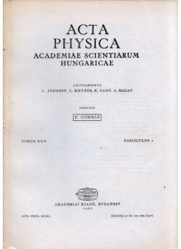 L. Jánossy, I. Kovács, K. Nagy, A. Szalay - Acta Physica Tomus XXX Fasciculus 2, Budapest 1971 antikvár könyv
