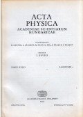 L. Jánossy,K. Nagy,L. Pál,A. Szalay,I. Tarján - Acta Physica Tomus XXXIV Fasciculus 4