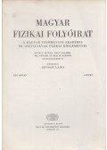 Jánossy Lajos - Magyar fizikai folyóirat XIX. kötet 3. füzet