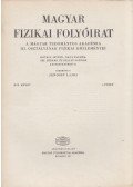Jánossy Lajos - Magyar fizikai folyóirat XIX. kötet 5. füzet