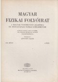 Jánossy Lajos - Magyar fizikai folyóirat XIX. kötet 4. füzet
