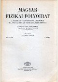 Jánossy Lajos - Magyar fizikai folyóirat XX. kötet 3. füzet