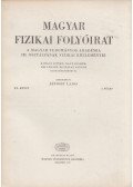 Jánossy Lajos - Magyar fizikai folyóirat XX. kötet 4. füzet