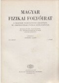 Jánossy Lajos - Magyar fizikai folyóirat XXI. kötet 2. füzet