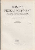 Jánossy Lajos - Magyar fizikai folyóirat XXI. kötet 4. füzet