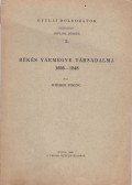 Scherer Ferenc,Implom József - Békés vármegye társadalma 1695-1848