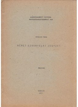 Kránicz Imre - Német szaknyelvi jegyzet, Gödöllő 1976 antikvár könyv