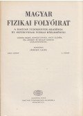 Jánossy Lajos - Magyar fizikai folyóirat XXIII. kötet 5. füzet