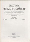 Jánossy Lajos - Magyar fizikai folyóirat XXII. kötet 6. füzet