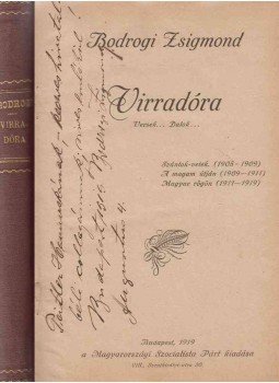 Bodrogi Zsigmond - Virradóra (dedikált), Budapest 1919 antikvár könyv