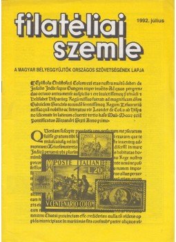 Simon Gy. Ferenc - Filatéliai szemle 1992. július, Budapest 1992 antikvár könyv