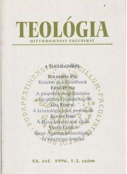 Vanyó László - Teológia XX. évf. 1996. 1-2. szám Vanyó László - Teológia XX. évf. 1996. 1-2. szám, Budapest 1996 antikvár könyv
