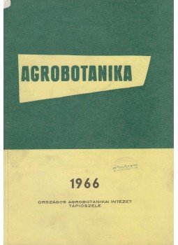 Dr. Mándy György (szerk.) - Agrobotanika VIII. kötet Dr. Mándy György (szerk.) - Agrobotanika VIII. kötet, Tápiószele 1968 antikvár könyv
