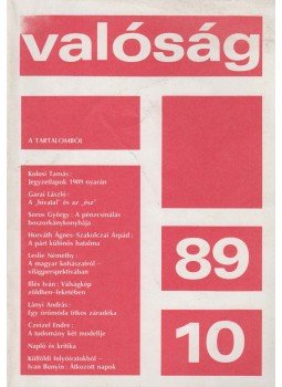 Kőrösi József - Valóság 1989/10. Kőrösi József - Valóság 1989/10., Budapest 1989 antikvár könyv