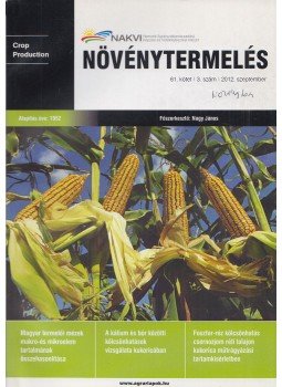 Nagy János (főszerk.) - Növénytermelés 2012. szeptember Nagy János (főszerk.) - Növénytermelés 2012. szeptember, 2012 antikvár könyv