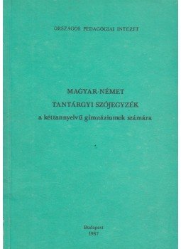Somfai István - Magyar-német tantárgyi szójegyzék, Budapest 1987 antikvár könyv