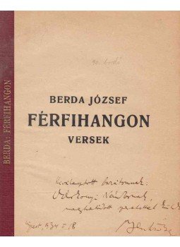 Berda József - Férfihangon (dedikált) Berda József - Férfihangon (dedikált), Budapest 0 antikvár könyv