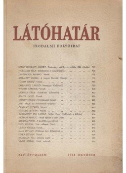 Horváth Béla - Látóhatár 1964. október Horváth Béla - Látóhatár 1964. október, Budapest 1964 antikvár könyv