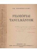 Szemere Samu - Filozófiai tanulmányok (dedikált)