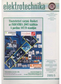 Kádár Péter - Elektrotechnika 2005/5. Kádár Péter - Elektrotechnika 2005/5., Budapest 2005 antikvár könyv