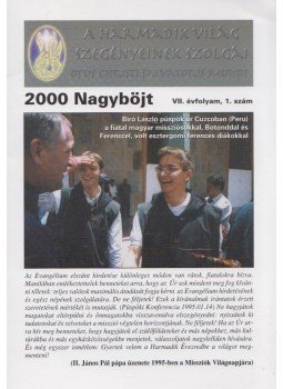  - Harmadik Világ Szegényeinek Szolgái VII. évfolyam, 1. szám,  0 antikvár könyv