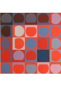 Victor Vasarely - Kompozíció színes geometrikus formákkal