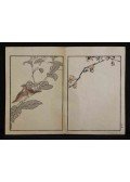 Kono Bairei - Rügyező fán pihenő kismadarak / Virágzó japán cseresznyefa ág