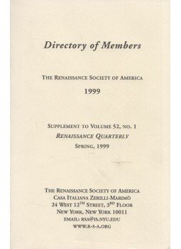  - Directory of Members of the Renaissance Society of America 1999, New York 1999 antikvár könyv