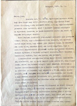  - Levél Dévényi Ivánnak TTE-től,  0 antikvár könyv