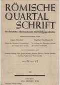August Schuchert,Engelbert Kirschbaum - Römische Quartalschrift für christliche Altertumskunde und Kirchengeschichte Band 56 Heft 1/2