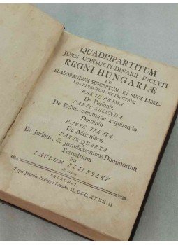 Prileszky Pál - Quadripartitum juris consuetudinarii inclyti regni Hungariae, Sopron 1743 antikvár könyv