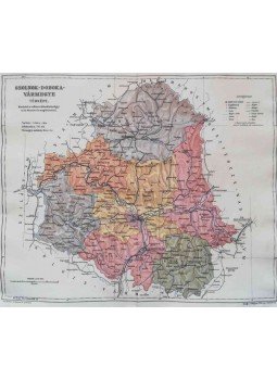  - Szolnok-Doboka-Vármegye térképe, Budapest 0 antikvár könyv