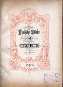  - Lyrische Stürke für Pianoforte komponiert von Edvard Grieg, Leipzig 1902 antikvár könyv