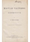 Dr. Plósz Sándor - A magyar váltójóg kézikönyve
