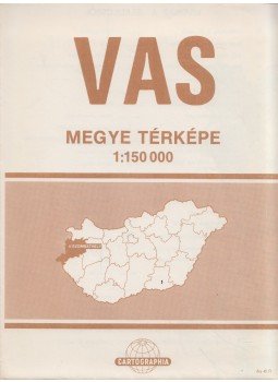  - Vas megye térképe (1:150000), Budapest 1977 antikvár könyv