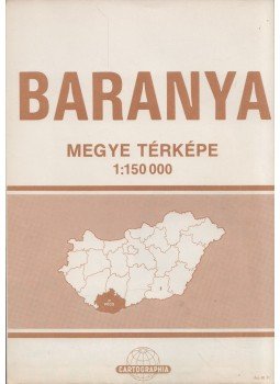  - Baranya megye térképe (1:150000), Budapest 1988 antikvár könyv