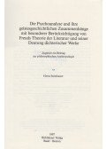 Herta Steinbauer - Die Psychoanalyse und ihre geistesgeschichtlichen Zusammenhänge mit besonderer Berücksichtigung von Freuds Theorie der Literatur