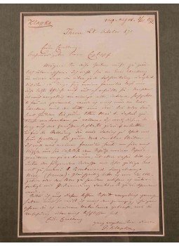 - Klapka György levele 1871-ből - Klapka György levele 1871-ből, Thun 1871 antikvár könyv