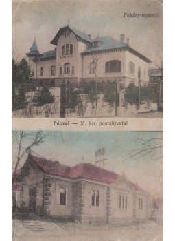  - Pekáry-nyaraló  / Péczel - K. kir. postahivatal (képeslap),  1917 antikvár könyv